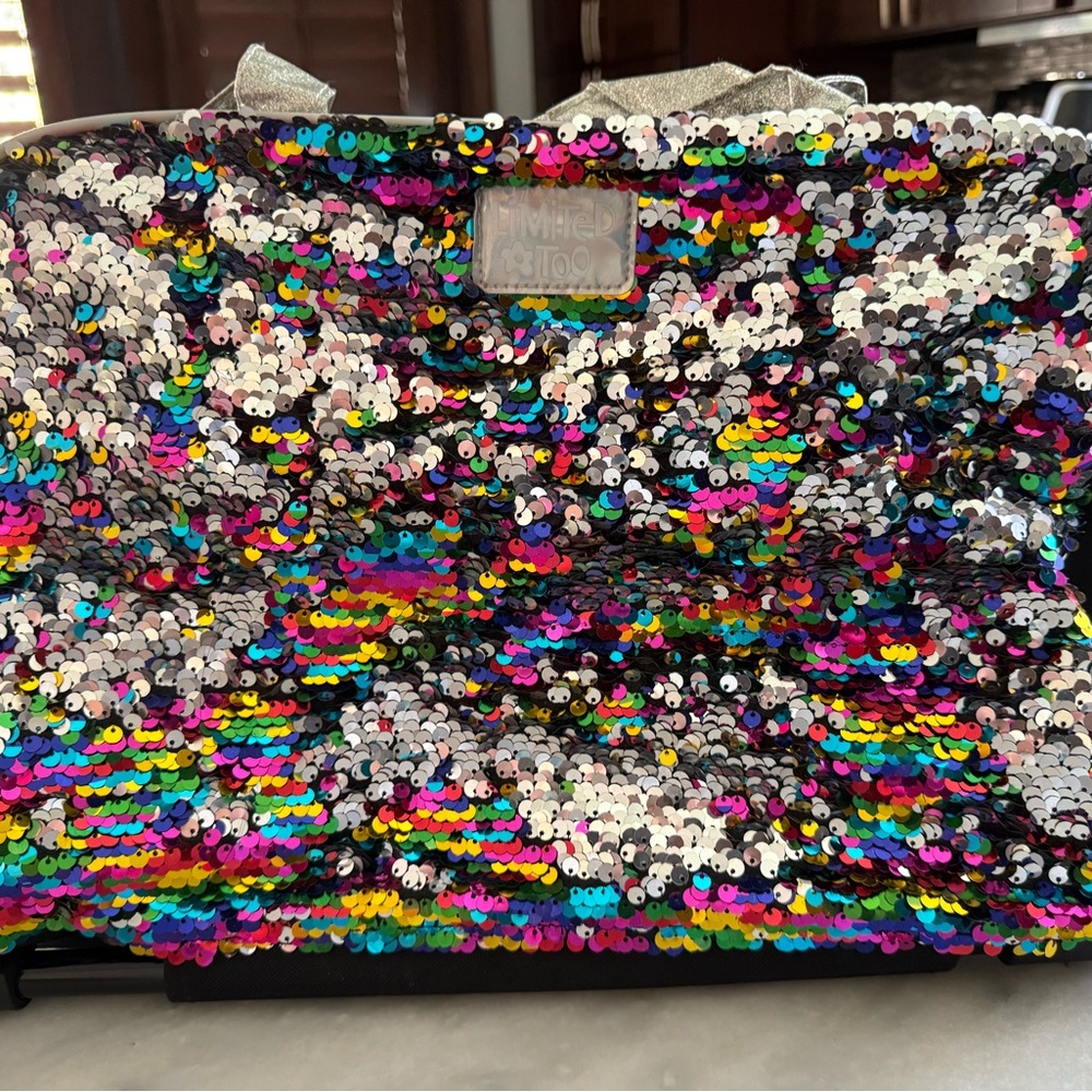 Limited Too Vintage Sequin Rolling Tote - Picture 2 of 4